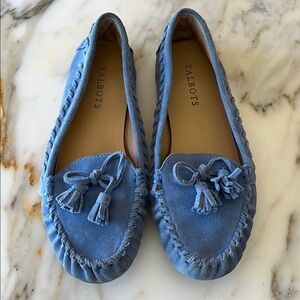 Talbots blue suede loafers